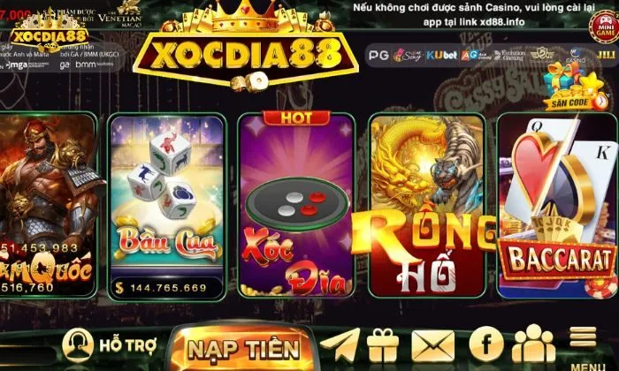 Game bài xocdia88 Cơ hội nhận thưởng lớn từ game bài Xocdia88