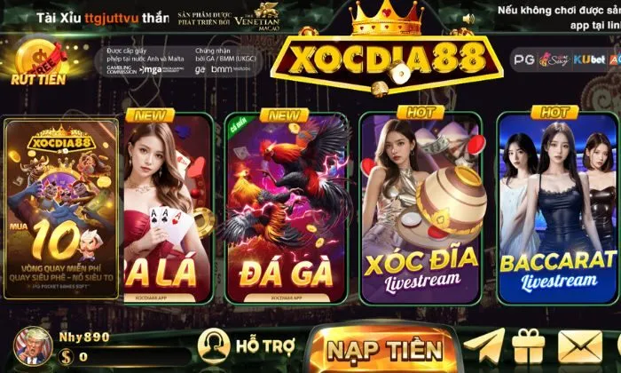 Game online Xocdia88 Các tựa game online Xocdia88 hấp dẫn